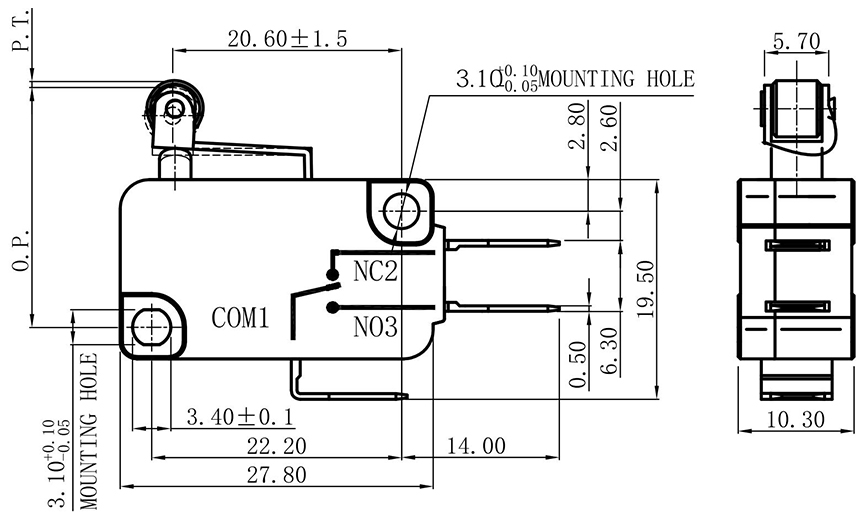 long arm limit switch